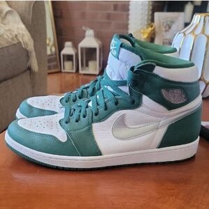 Air Jordan High-Top Sneakers in Blue and White